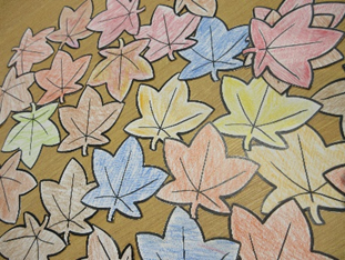 紅葉の塗り絵🍁👩🏻‍🎨【朱鷺いろの杜 梅津】