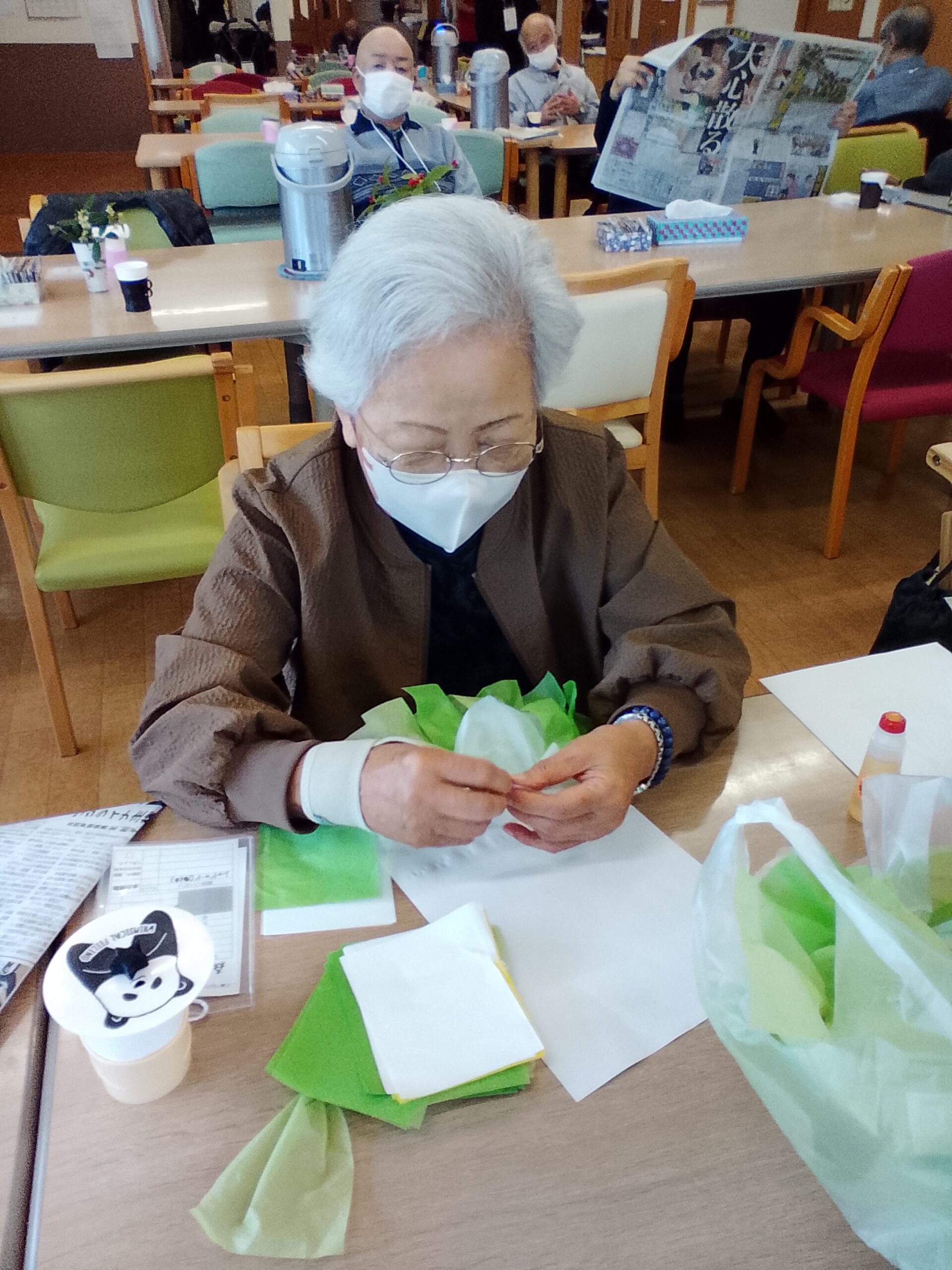 【リハトレ・ポート遊】冬の飾りを作りました⛄🎄