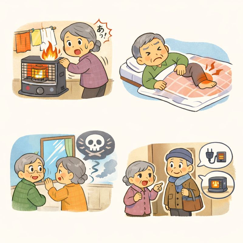 冬に気を付けたい「暖房器具の事故防止」…在宅介護支援センターかめだなかの