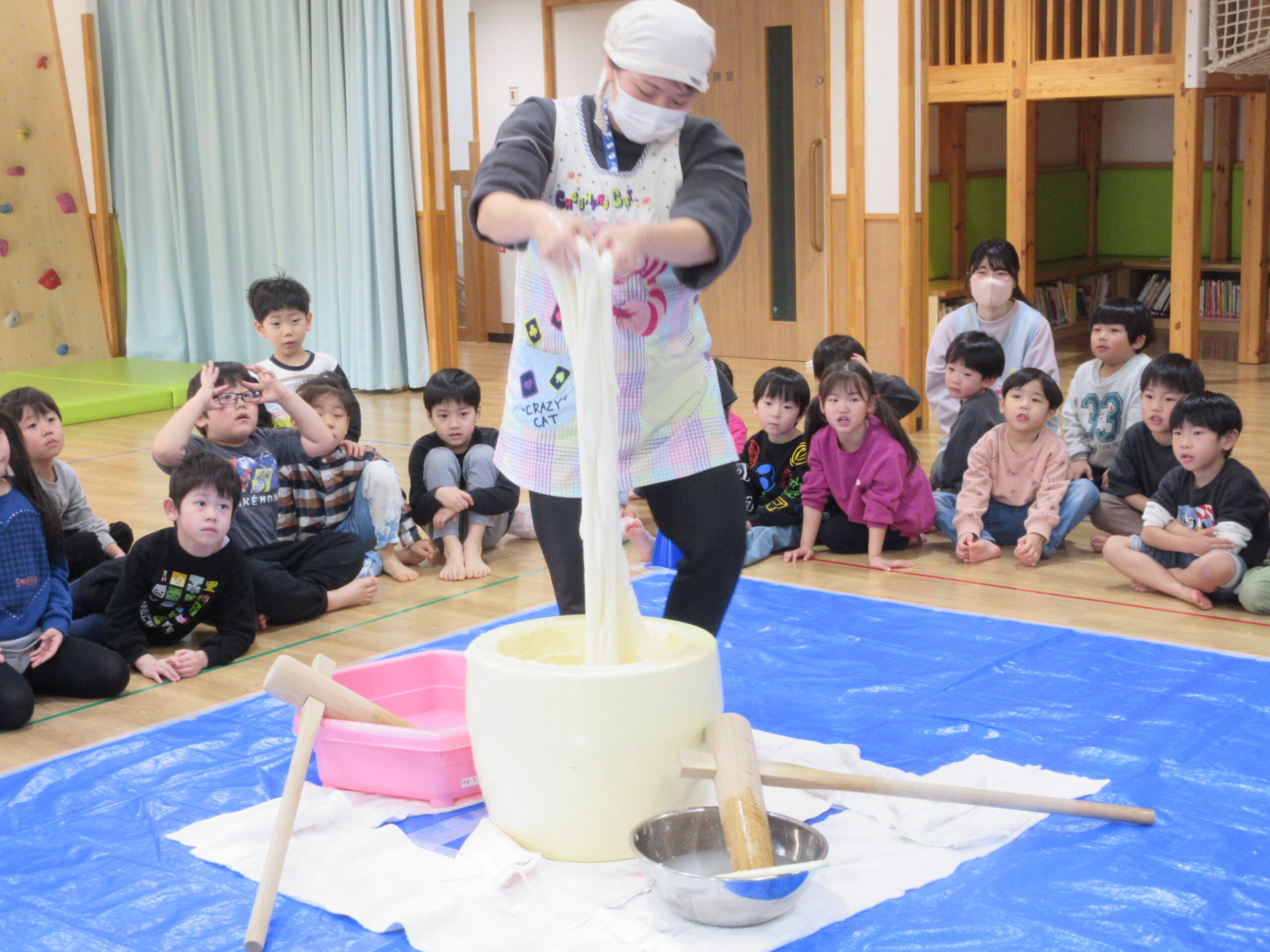 【白根おおぞら保育園】餅つき会