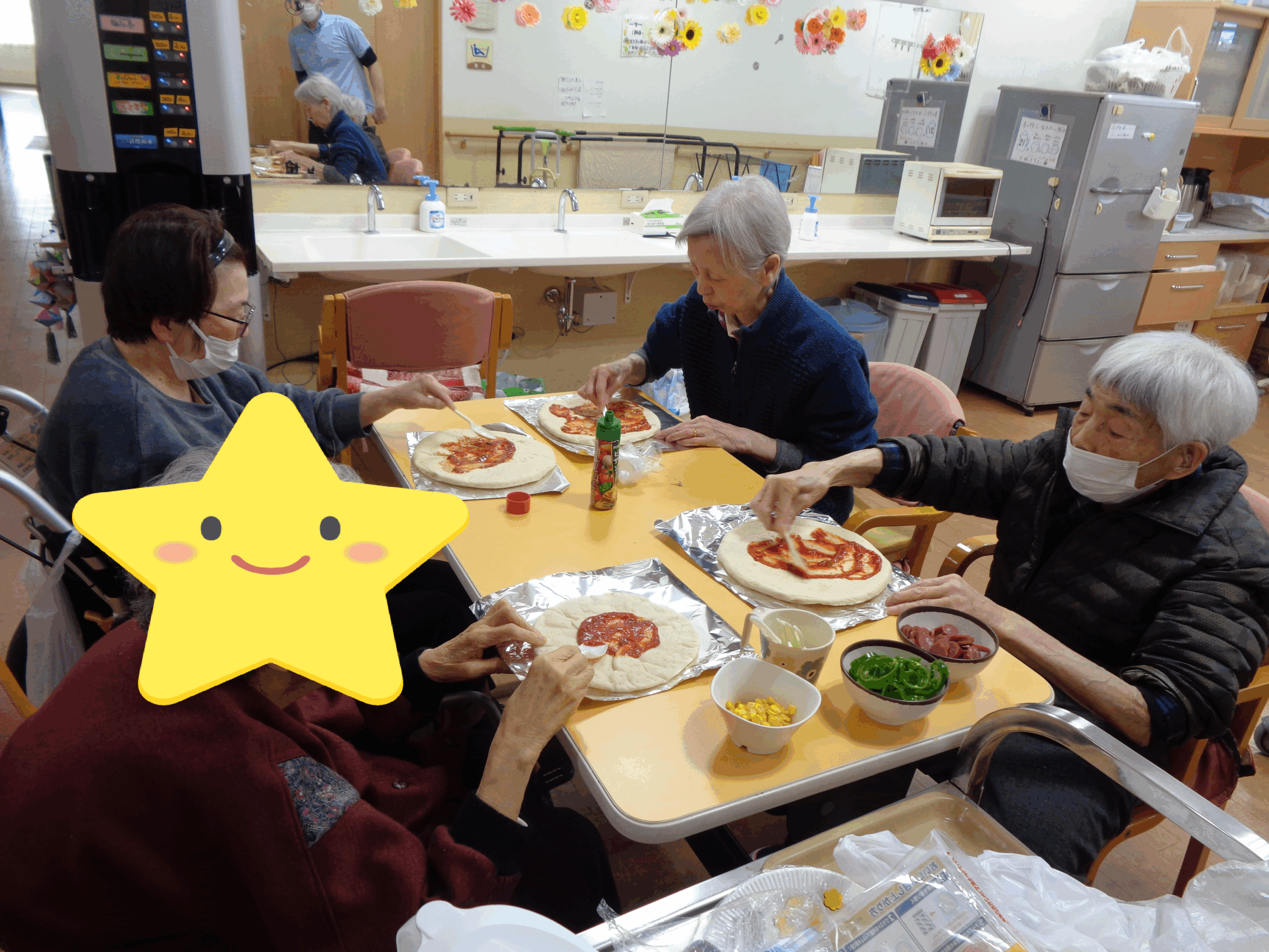 ショートステイ【ショートステイかめだなかの】　ピザ作り！