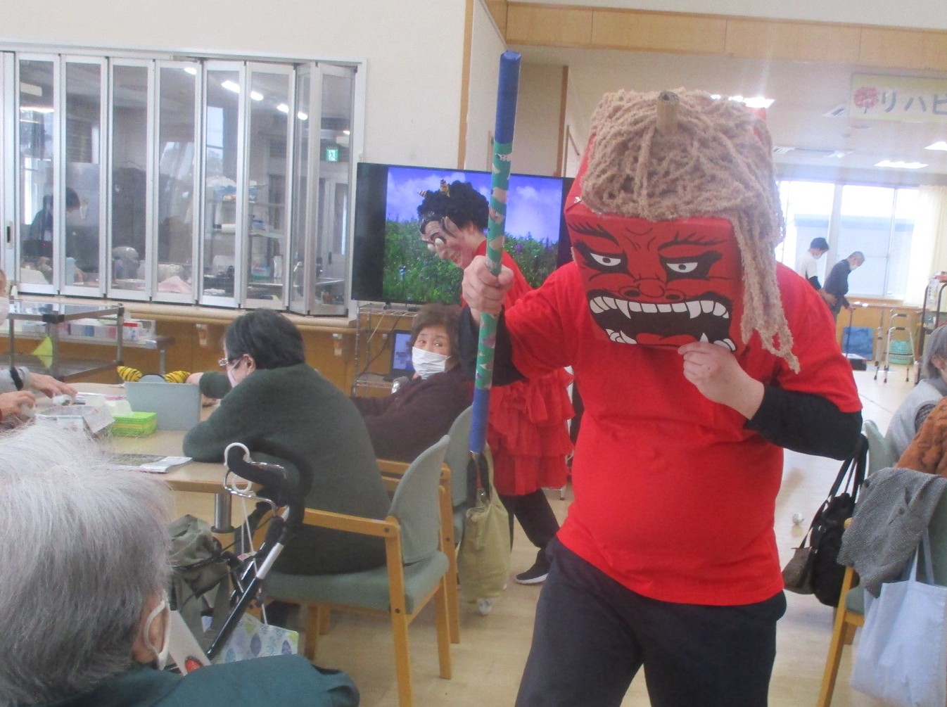 【デイサービスセンターYOUなかの】節分👹鬼は外　福は内♪